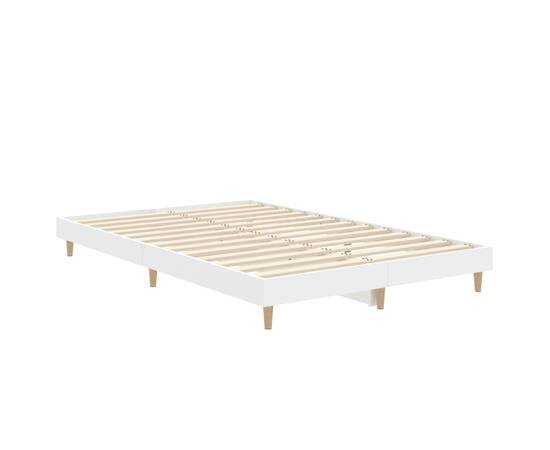 Cadru de pat, alb, 120x190 cm, lemn prelucrat, 5 image