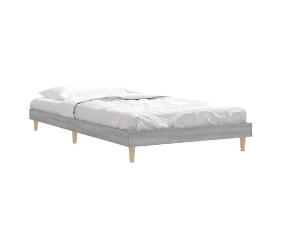 Cadru de pat, gri sonoma, 100x200 cm, lemn prelucrat, 5 image