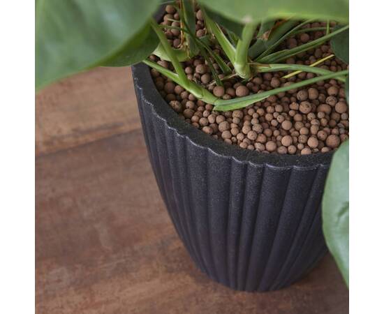Capi vas de plante urban tube, negru, 40x40 cm, conic, kblt801, 3 image