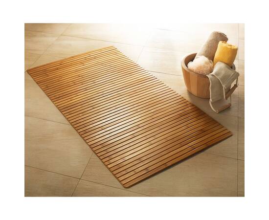 430276 kleine wolke bath rug "bambus" 50x80 cm brown, 3 image