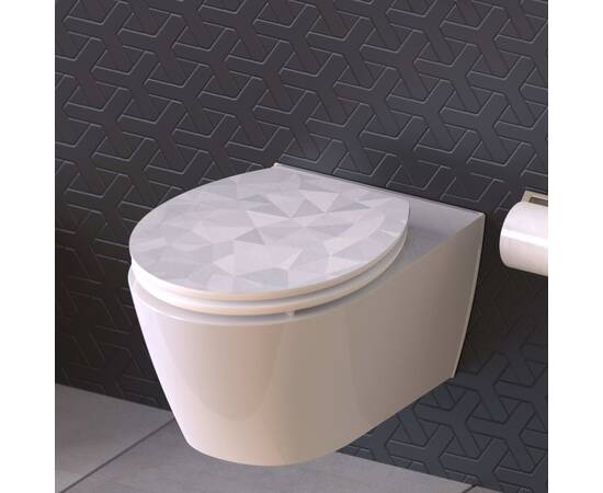 SchÜtte scaun toaletă diamond cu închidere silențioasă extralucios mdf, 2 image