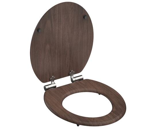SchÜtte scaun de toaletă cu închidere silențioasă dark wood, mdf