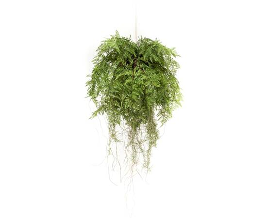 Emerald ferigă artificială suspendată cu rădăcini, 55 cm, 2 image