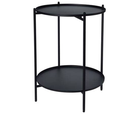 H&s collection masă laterală, negru, 50,5 cm, metal