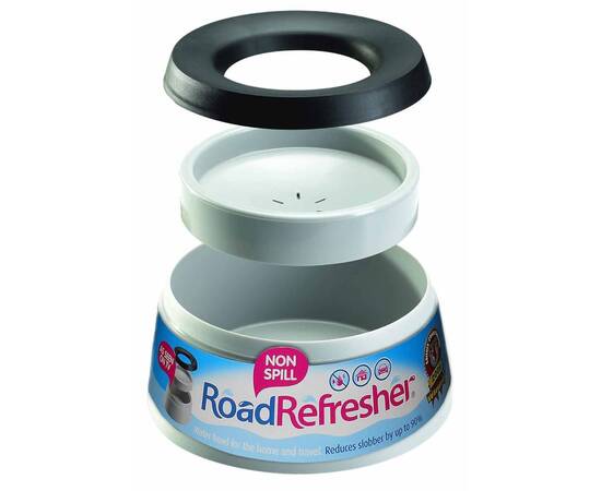Road refresher bol de apă animal de companie non-spill gri mare lgrr, 3 image