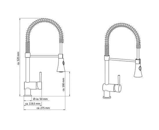 SchÜtte mixer pentru chiuvetă cu arc spiralat cornwall crom, 4 image