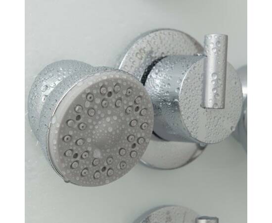 SchÜtte panou de duș din sticlă cu baterie termostatică lanzarote, alb, 5 image