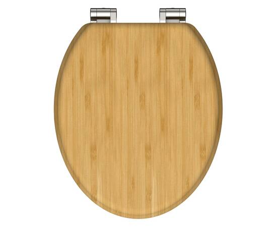SchÜtte scaun de toaletă cu închidere silențioasă natural bamboo, 3 image