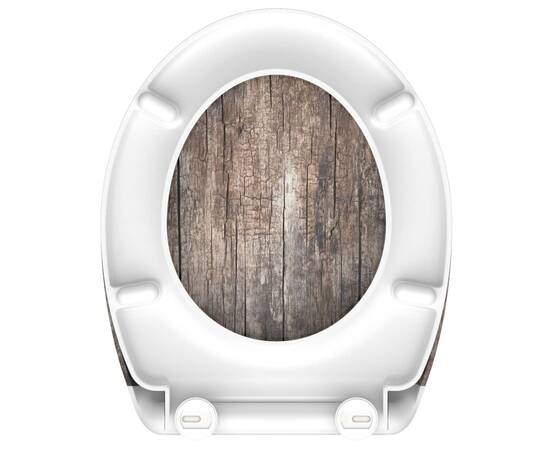 SchÜtte scaun de toaletă duroplast, închidere silențioasă, „old wood”, 5 image