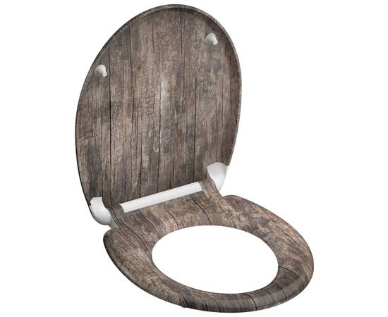 SchÜtte scaun de toaletă duroplast, închidere silențioasă, „old wood”, 2 image