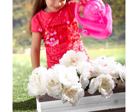 Axi ghiveci de flori pentru căsuța de joacă, gri și alb, 4 image