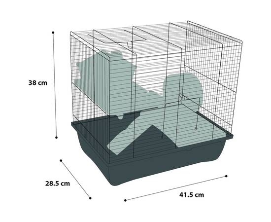 Flamingo cușca hamster "enzo 2", bordo, 41,5x28,5x38 cm, 6 image