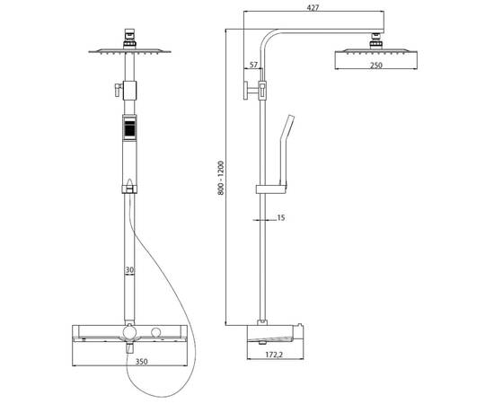 SchÜtte sistem de duș cu termostat, model ocean, 4 image