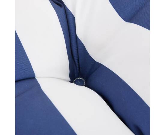 Pernă paleți dungi albastre/albe, 60x61,5x10 cm, textil oxford, 5 image