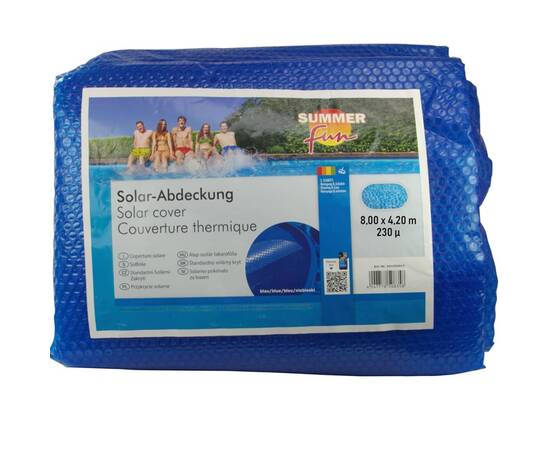 Summer fun prelată piscină solară de vară albastru 800x420 cm pe oval