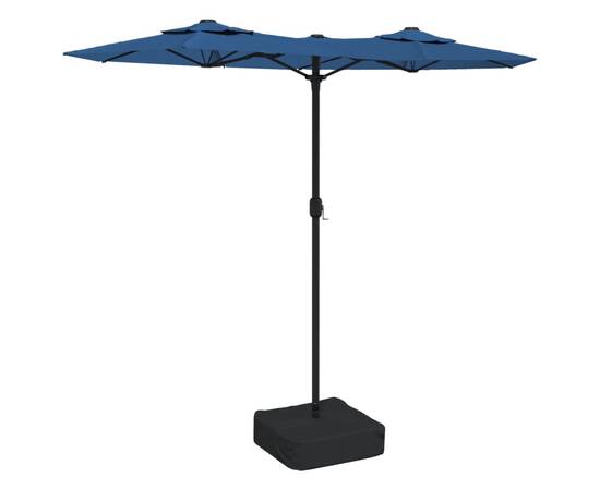 Umbrelă de soare cu două capete, albastru azuriu, 316x240 cm, 2 image