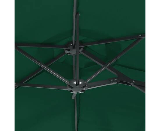 Umbrelă de soare cu două capete, verde, 316x240 cm, 6 image