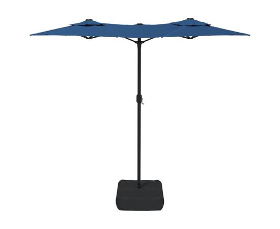 Umbrelă de soare cu două capete cu led-uri albastru 316x240 cm, 5 image