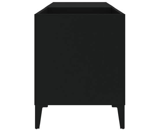 Dulap pentru discuri, negru, 84,5x38x48 cm, lemn prelucrat, 6 image