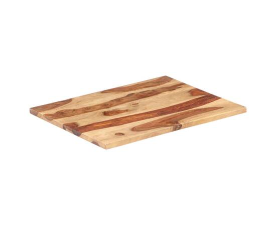 Blat de masă, 70 x 80 cm, lemn masiv sheesham, 25-27 mm, 2 image