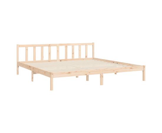 Cadru de pat cu tăblie, 180x200 cm, lemn masiv, 9 image
