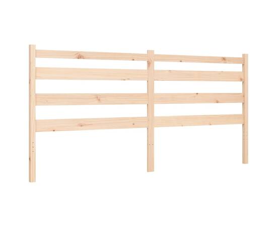 Cadru de pat cu tăblie, 180x200 cm, lemn masiv, 8 image