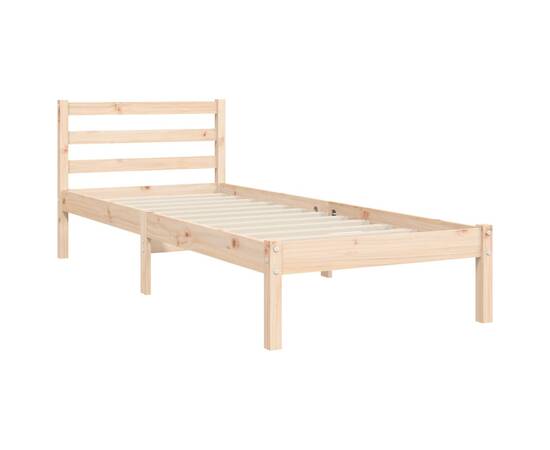 Cadru de pat cu tăblie, 90x200 cm, lemn masiv, 8 image