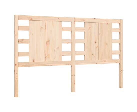 Cadru de pat cu tăblie, lemn masiv, king size 5ft, 8 image