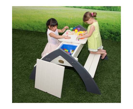 Axi masă de picnic pentru copii „delta”, gri și alb a031.023.00, 5 image