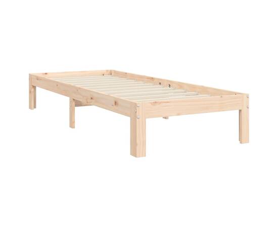 Cadru de pat cu tăblie, 100x200 cm, lemn masiv, 9 image