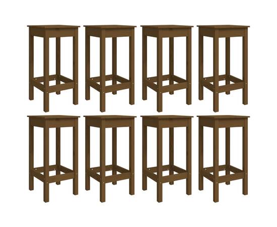 Set mobilier bar de grădină, 9 piese, maro miere lemn masiv pin, 6 image