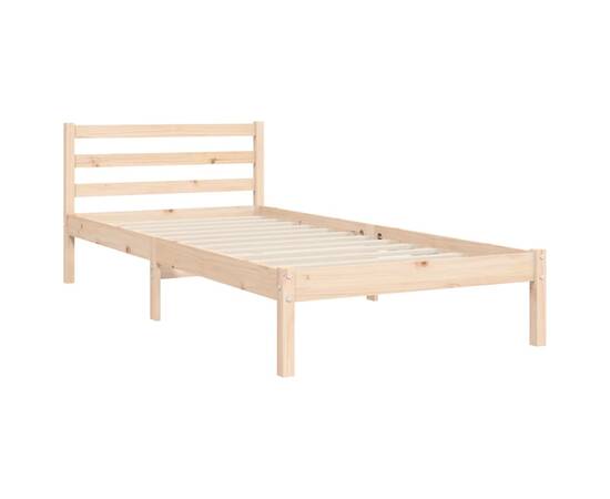 Cadru de pat cu tăblie, 100x200 cm, lemn masiv, 8 image