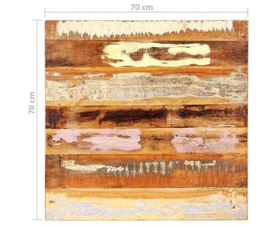 Blat de masă pătrat, 70 x 70 cm, lemn masiv reciclat, 25-27 mm, 6 image