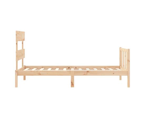 Cadru de pat cu tăblie, 90x200 cm, lemn masiv, 7 image