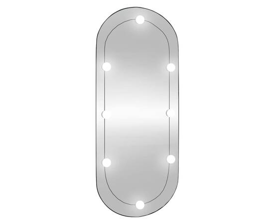 Oglindă de perete cu lumini led 45x100 cm oval sticlă, 2 image