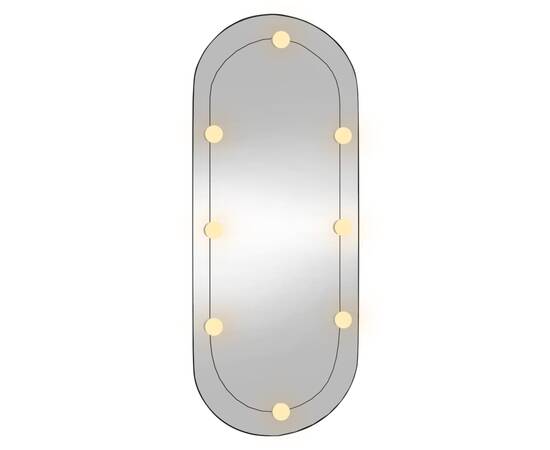 Oglindă de perete cu lumini led 45x100 cm oval sticlă, 4 image