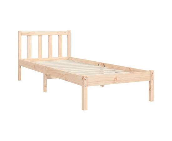 Cadru de pat cu tăblie, 90x190 cm, lemn masiv, 9 image