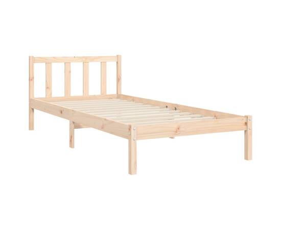 Cadru de pat cu tăblie 2ft6 small single, lemn masiv, 9 image