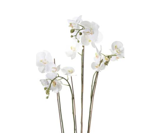 Emerald orhidee artificială phalaenopsis cu mușchi, alb, 90 cm 20.355