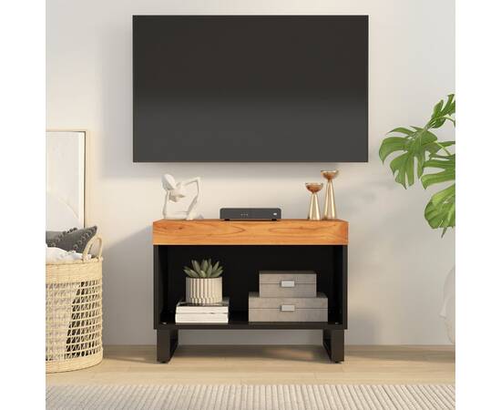Comodă tv, 60x33x43,5 cm, lemn masiv de acacia