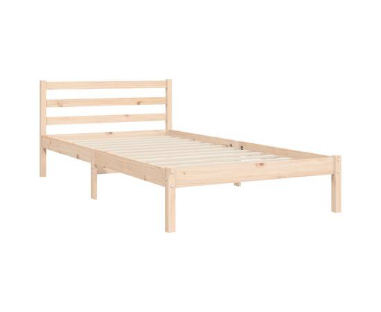 Cadru de pat cu tăblie 2ft6 small single, lemn masiv, 8 image