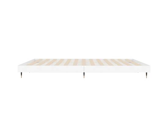 Cadru de pat, alb, 120x200 cm, lemn prelucrat, 7 image
