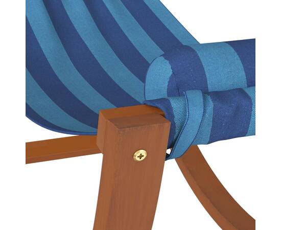 Hamac balansoar pentru copii, albastru, țesătură, dungi, 6 image