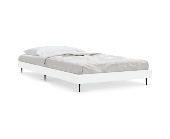 Cadru de pat, alb, 90x200 cm, lemn prelucrat, 2 image