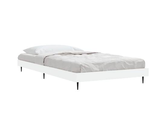 Cadru de pat, alb, 90x200 cm, lemn prelucrat, 3 image