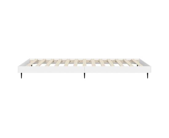 Cadru de pat, alb, 90x200 cm, lemn prelucrat, 7 image