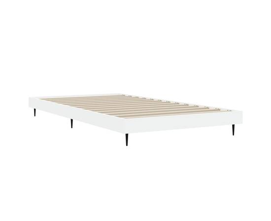 Cadru de pat, alb, 90x200 cm, lemn prelucrat, 5 image