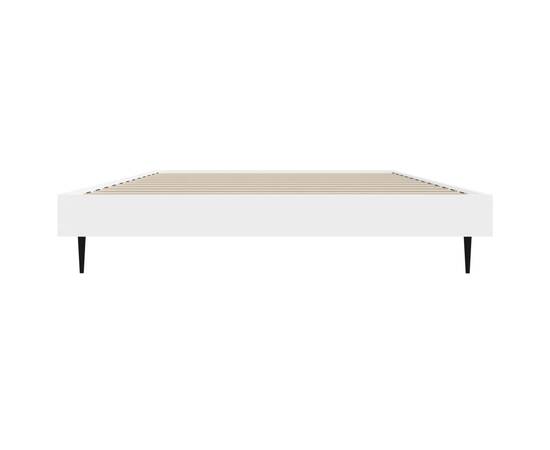 Cadru de pat, alb, 90x200 cm, lemn prelucrat, 6 image