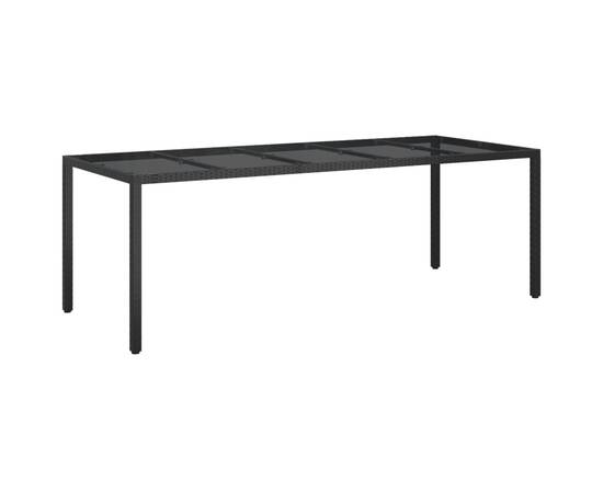 Set mobilier de grădină cu perne, 9 piese, negru, poliratan, 7 image