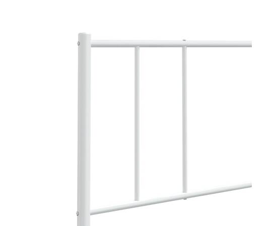 Tăblie de pat metalică, alb, 100 cm, 6 image